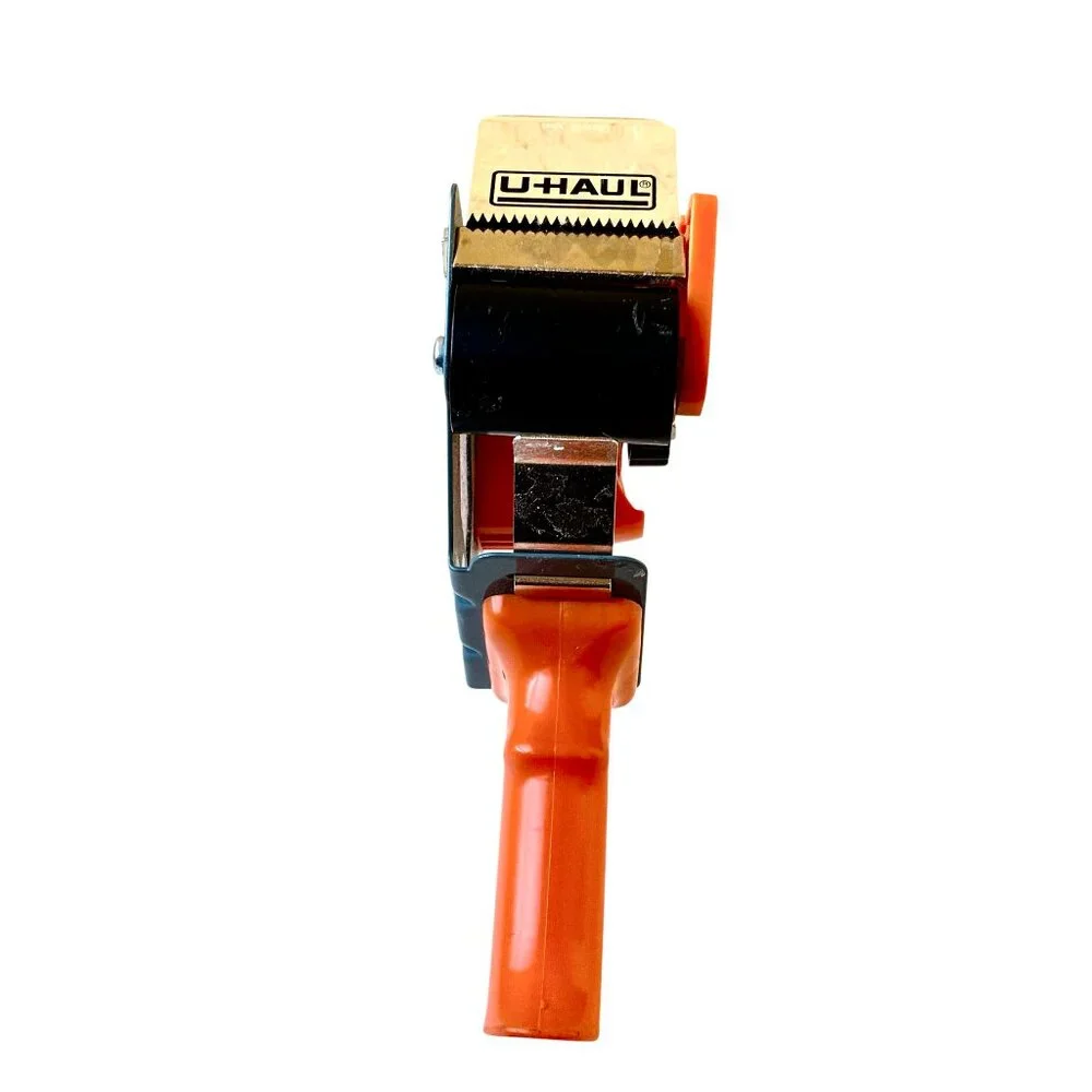 U-Haul Tape Gun Dispenser for Shipping Packing Storage Orange Plastic + Metal